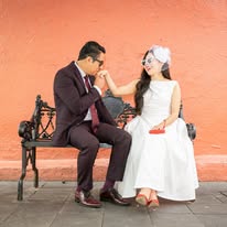 Sesión de pareja con estilo vintage