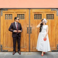 Retrato romántico de pareja